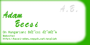 adam becsi business card